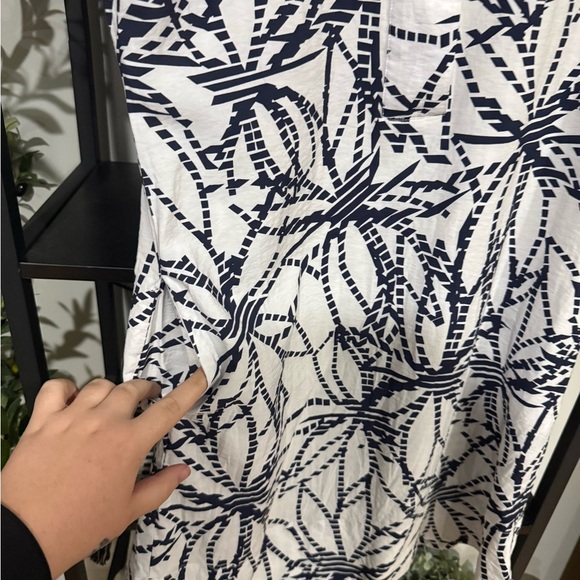 Lior Paris Elegant navy blue and White Patterned Mini Dress size small - Picture 6 of 11